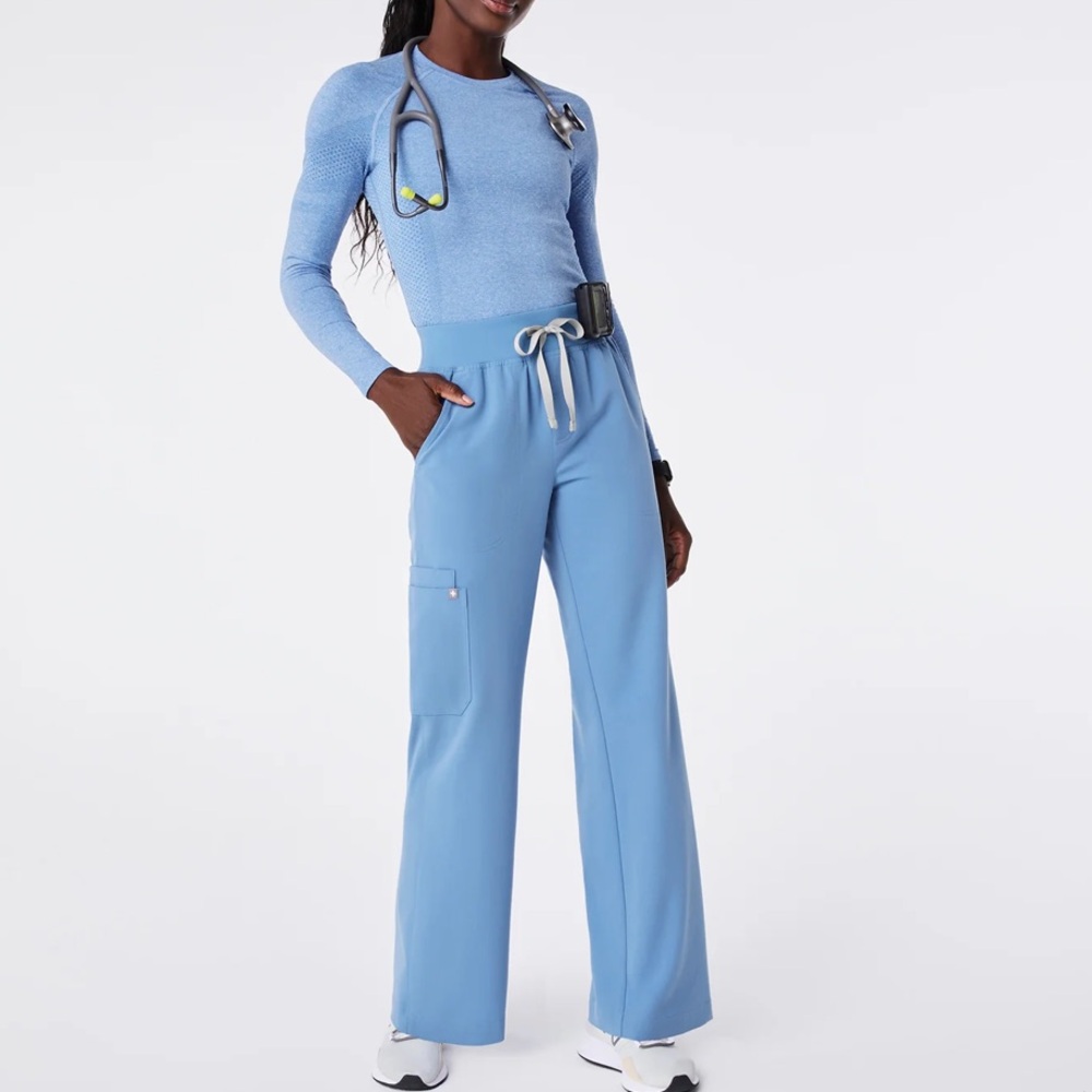 FIGS Isabel High Waisted Wide Leg Scrub Pants